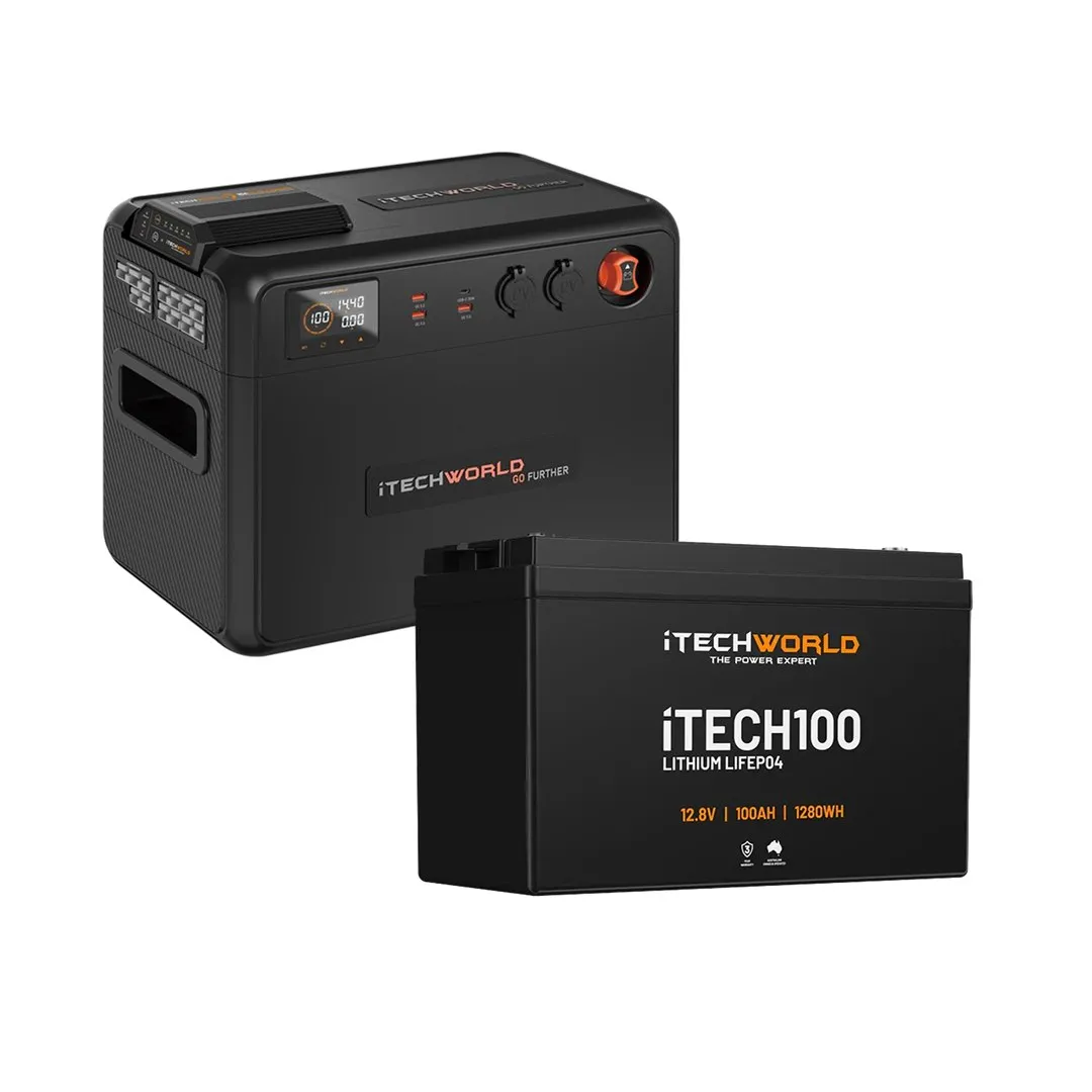 iTechworld Premium dual battery system, 100Ah lithium with 25A DCDC