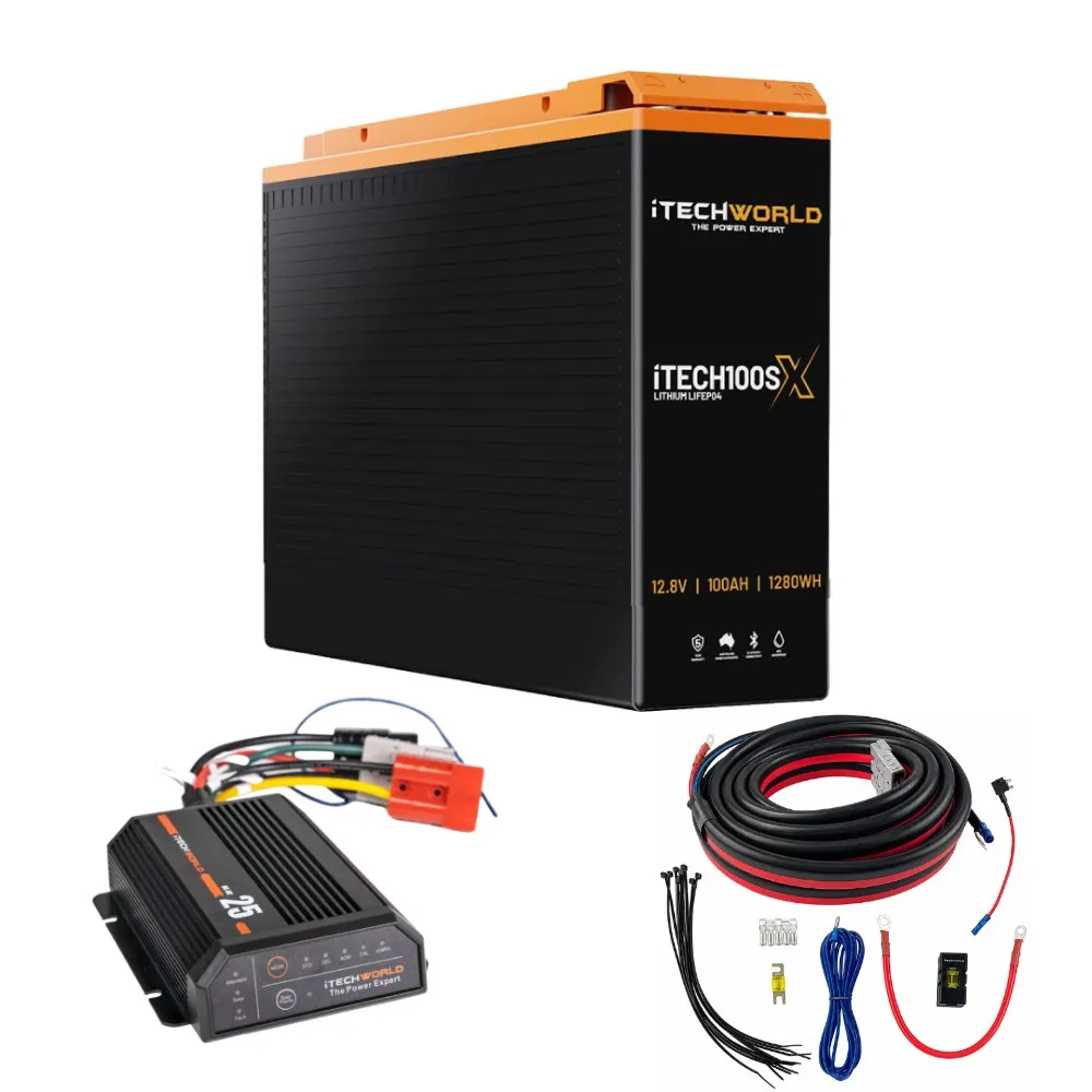 iTechworld Base Slimline 4WD Dual Battery Kit 100Ah lithium