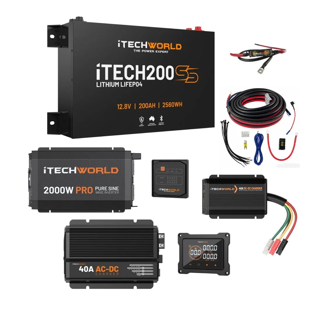 iTechworld Complete super slimline 4WD kit, 200Ah lithium