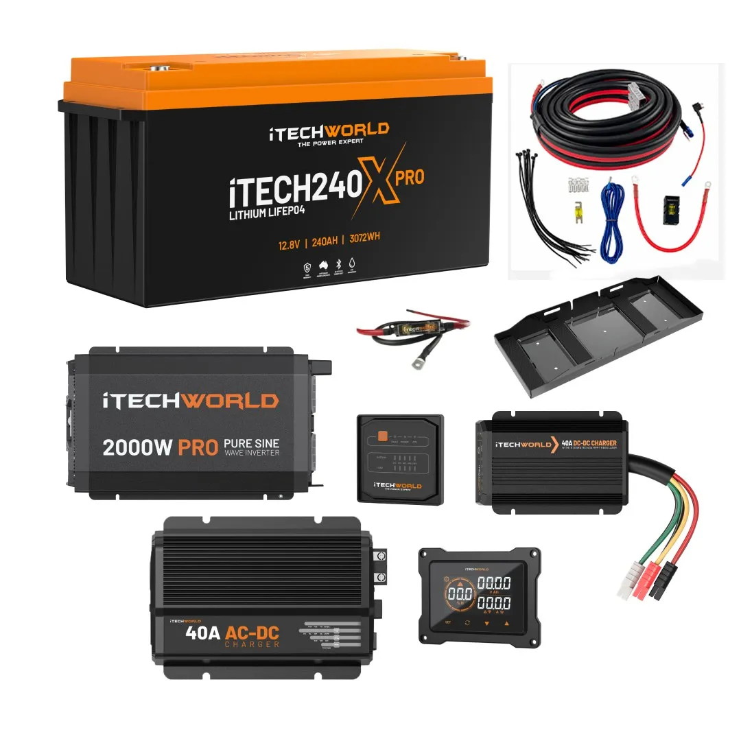 iTechworld Complete 4WD Dual Battery Kit 240Ah lithium