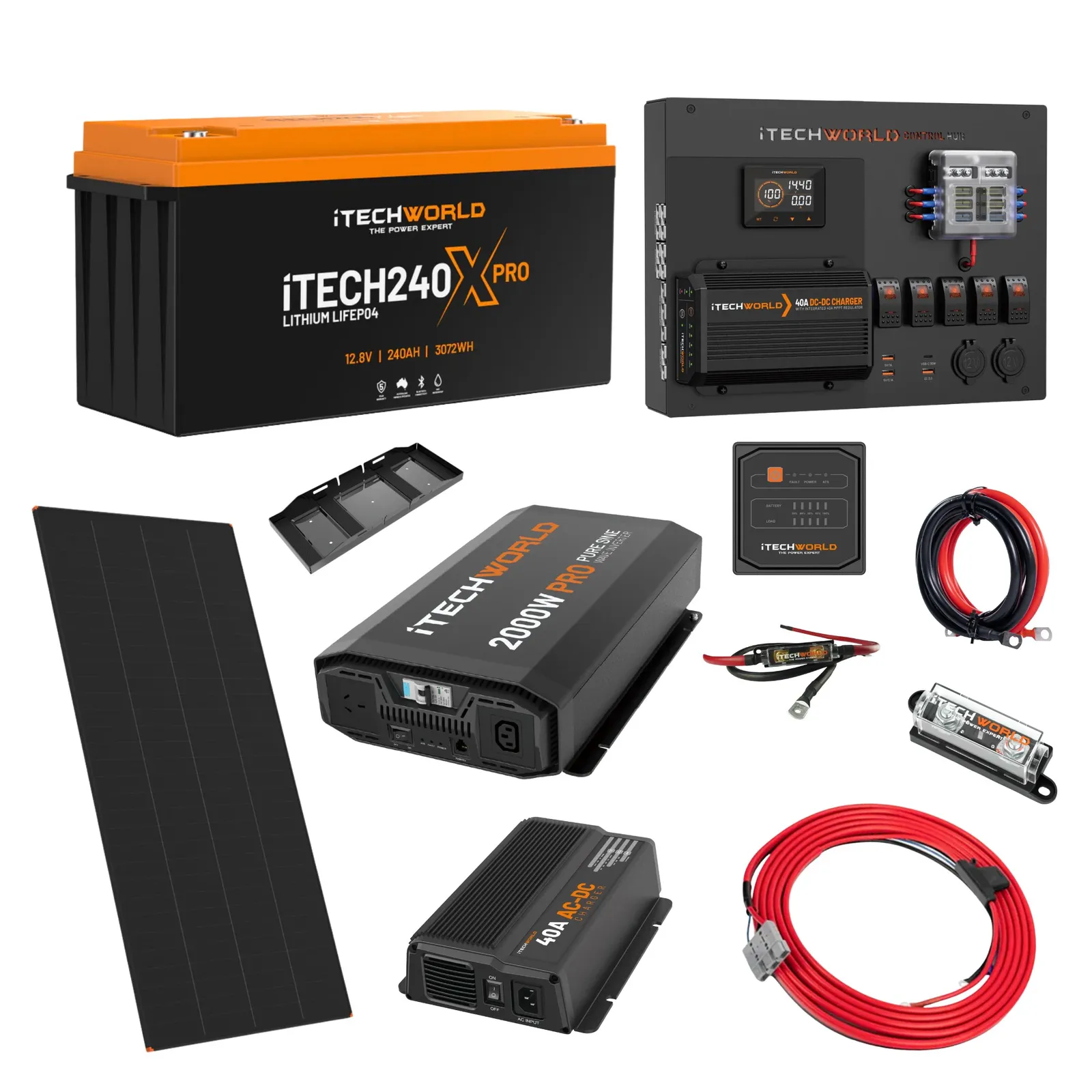 iTechworld Expansion 4WD Dual Battery Kit 240Ah lithium