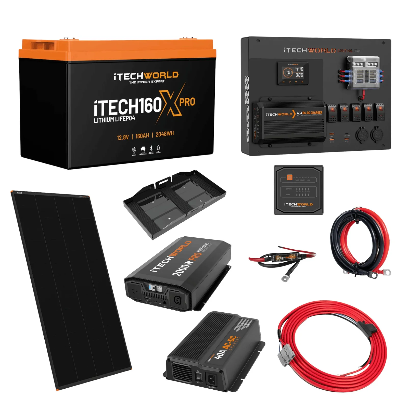 iTechworld Expansion Canopy Dual Battery Kit 160Ah lithium