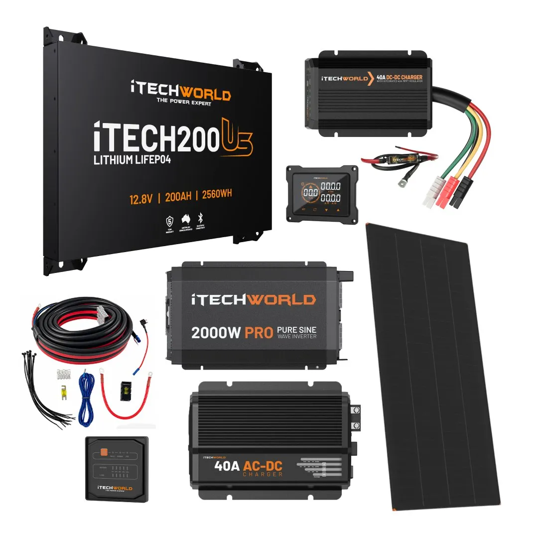 iTechworld Ultimate Ultra Slimline Canopy Dual Battery Kit 200Ah lithium