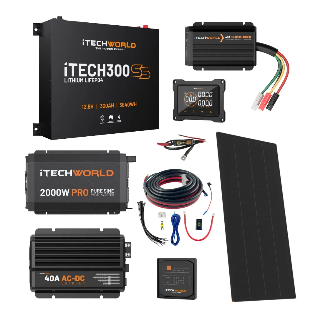 iTechworld Ultimate Super Slimline Canopy Dual Battery Kit 300Ah lithium