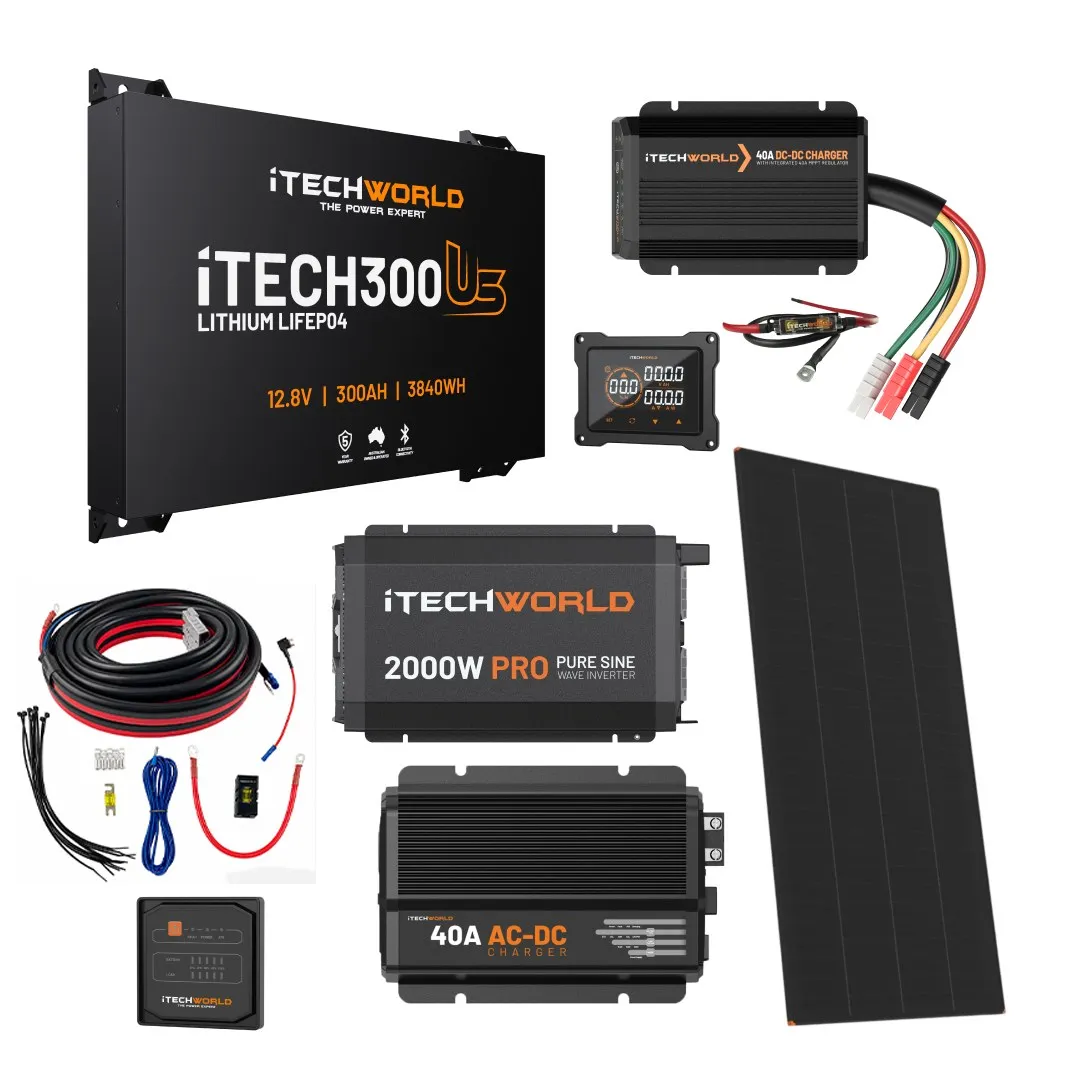 iTechworld Ultimate Ultra Slimline Canopy Dual Battery Kit 300Ah lithium