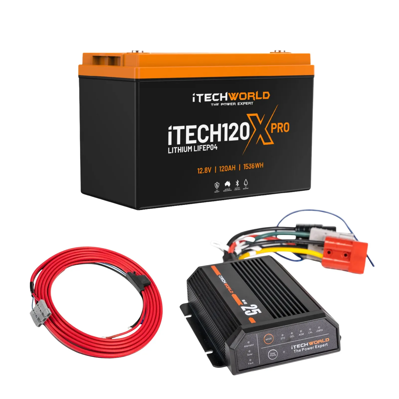 iTechworld Base ute dual battery kit, 120Ah lithium
