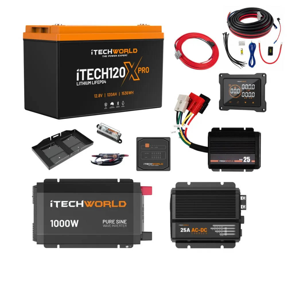 iTechworld Complete ute dual battery kit, 120Ah lithium