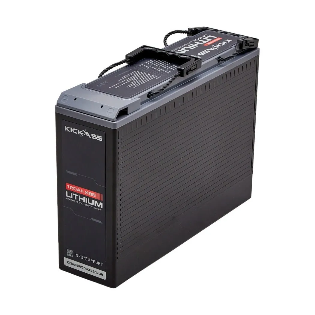 KickAss 12V 120Ah Lithium Slimline Deep Cycle Battery LifePO4