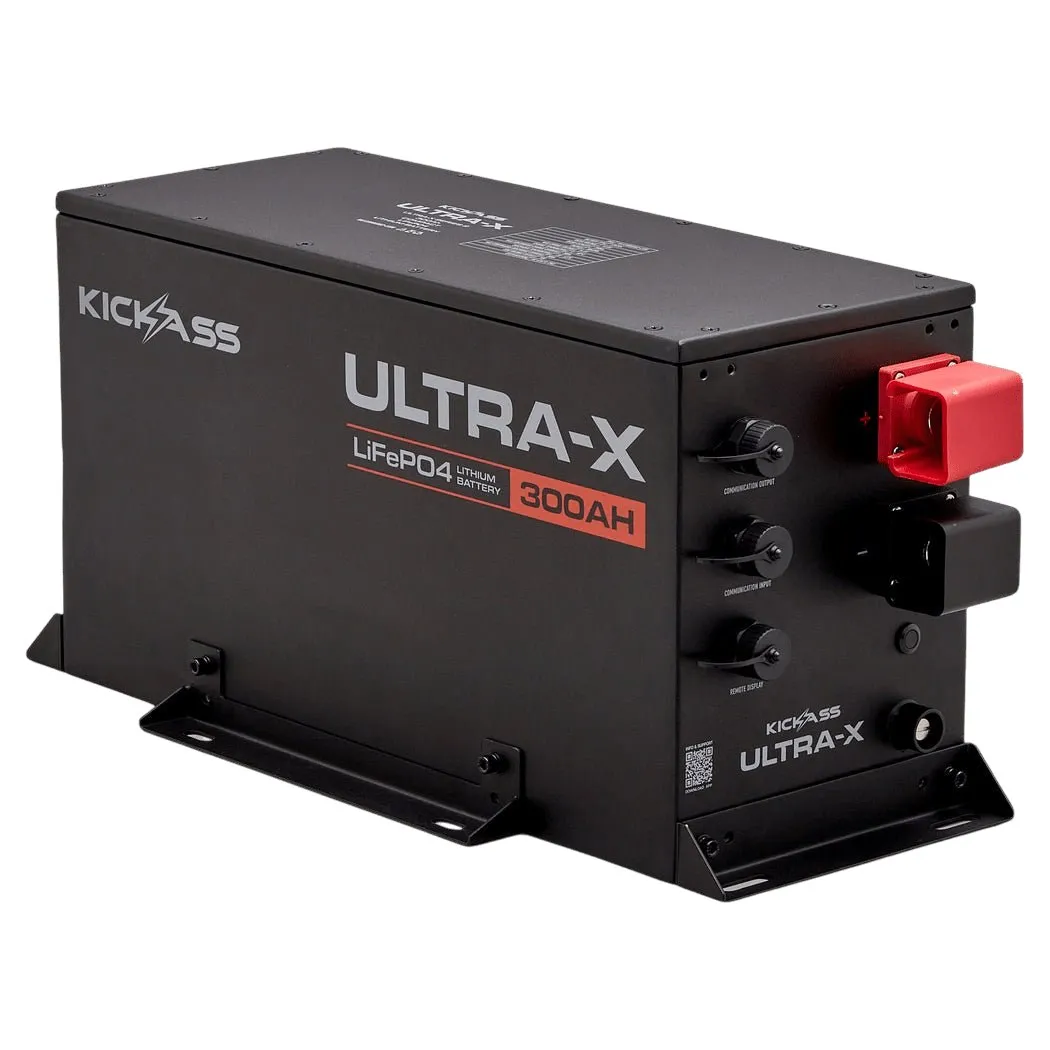 KickAss Smart 12V 300Ah Ultra-X Lithium Compact Deep Cycle Battery LiFePO4 - Series 2