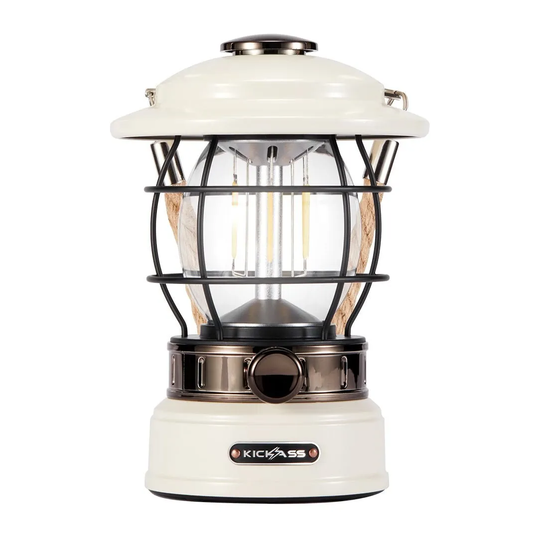 KickAss Vintage Camping Lantern - White