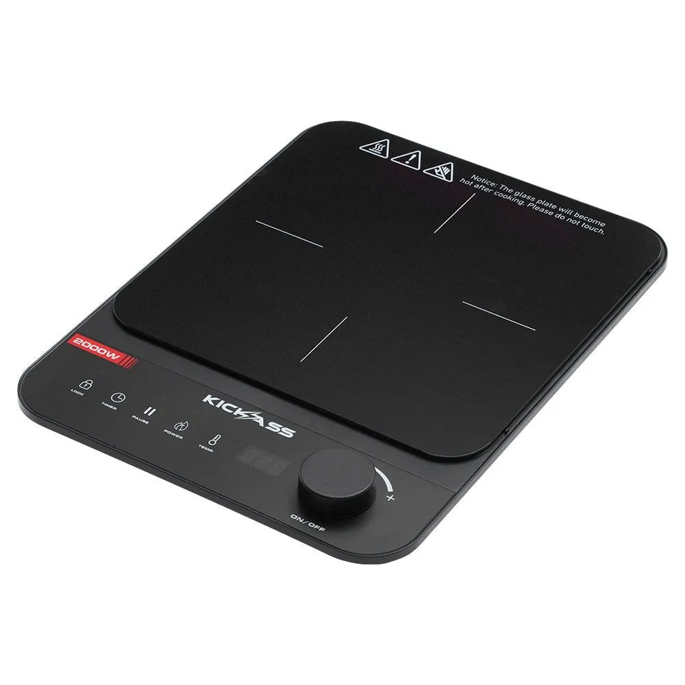 KickAss Portable 2000W Single Zone Induction Cooktop with 10 Power Levels