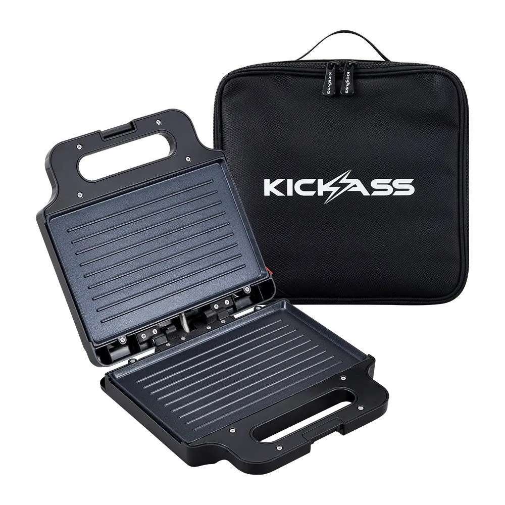KickAss 12V Portable Sandwich Press for Camping - 350W