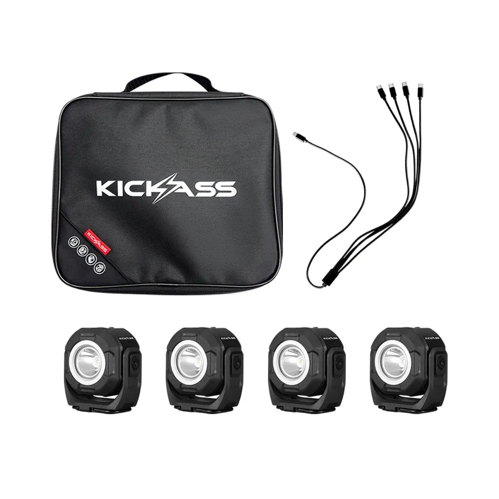 KickAss Magnetic LED Camping Lights - 4 Pack