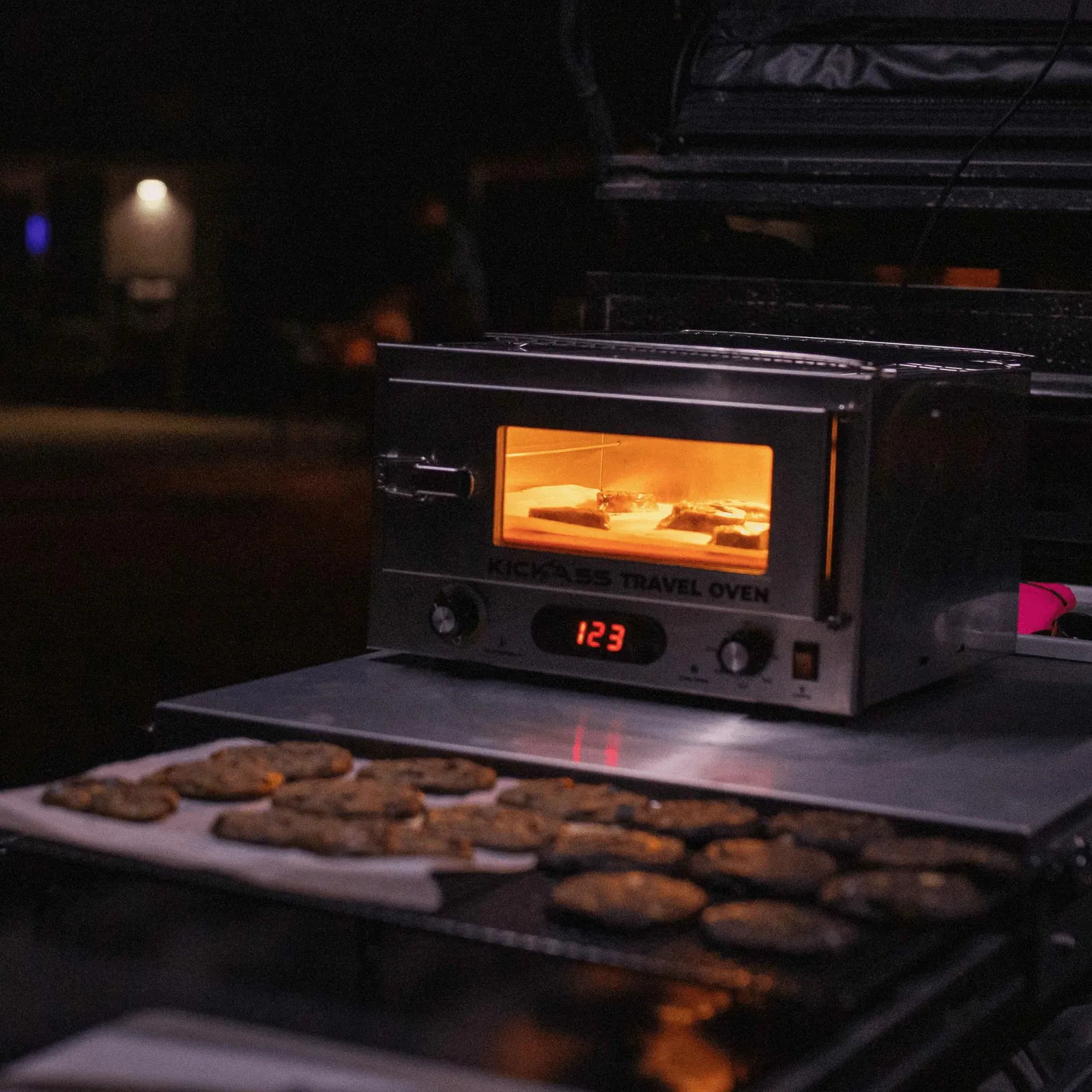 KickAss 12V 130W Portable Travel Oven with Glass Door & Thermometer, photo 4