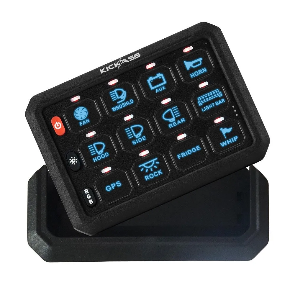 KickAss 12V 12 Gang Wireless Switch Panel MKII - Second Control Panel Only