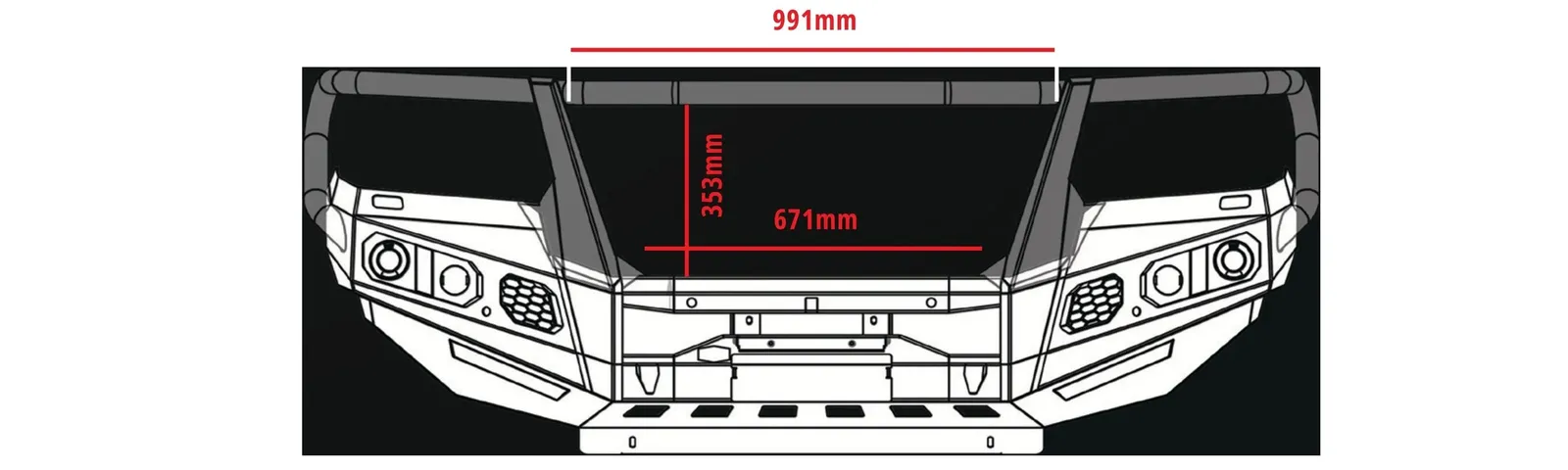 Raxar loop bull bar, Toyota LandCruiser 300 (revision _A)