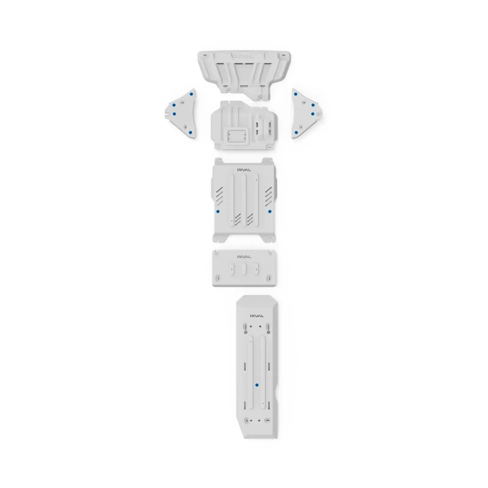 Set of 6 Aluminum Bash Plates, Ford Ranger Next Gen / Amarok 2023+