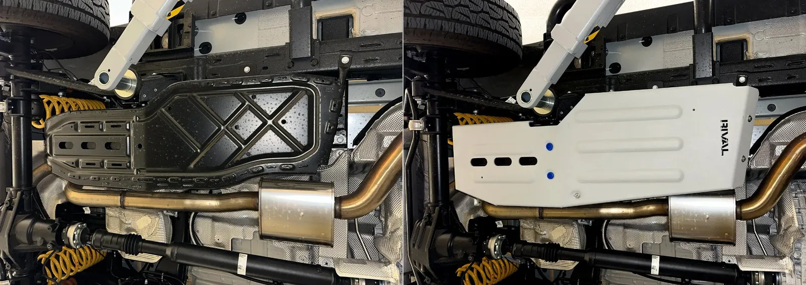 Rival aluminium fuel tank bash plate (earlier version), Ineos Grenadier