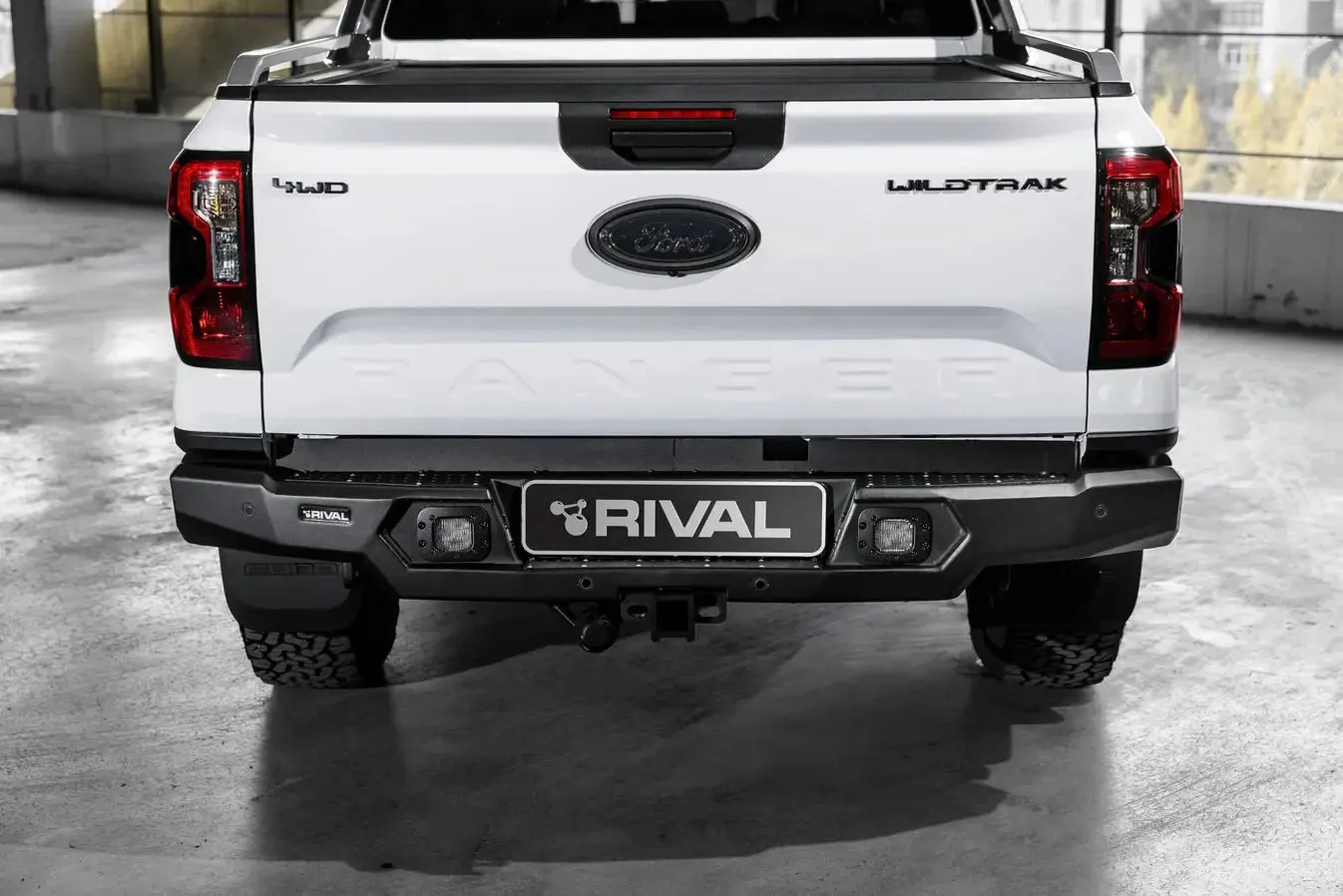 Aluminum Rear Bar - Ford Ranger Next Gen 2022-On, includes RIVAL Spotlights (Set of 2)