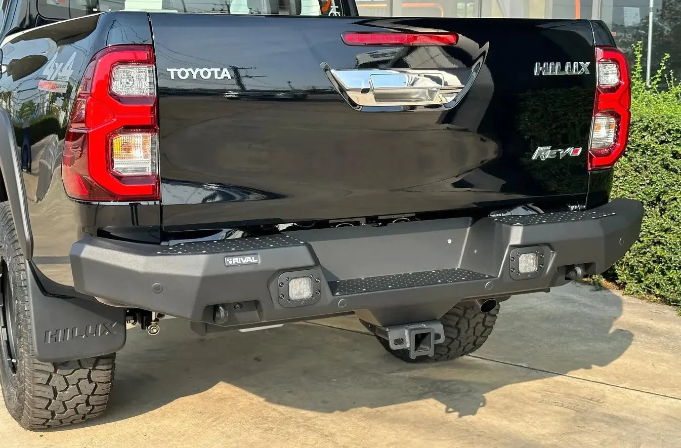 Aluminum Rear Bar with RIVAL Spotlights (Set of 2) - Toyota Hilux (2011, Present)