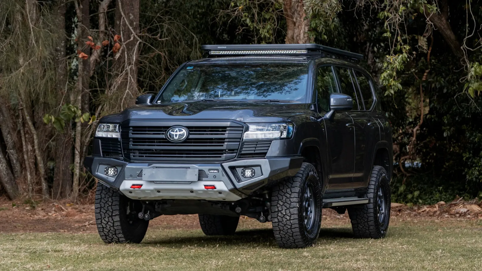 Aluminum Front Bar - Toyota LC300 2021-On (Incl. GR Sport), includes RIVAL FOG lights (Set of 2)