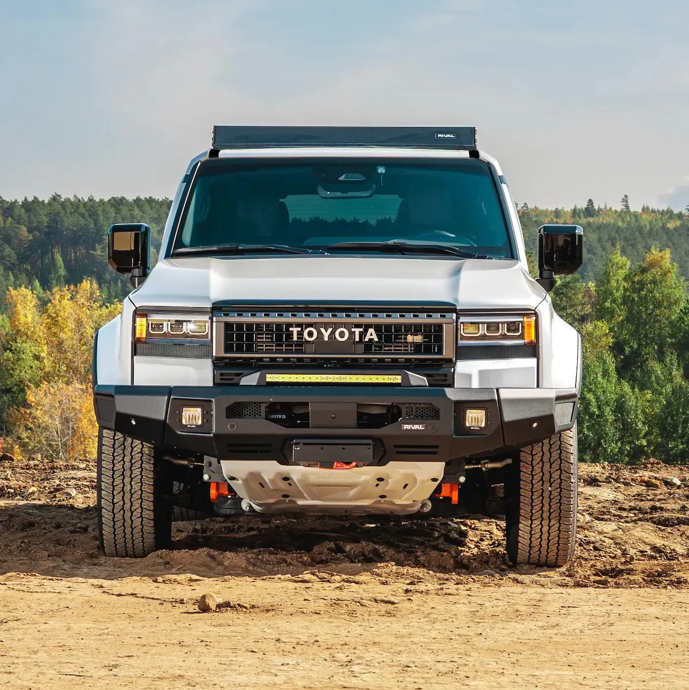 Aluminum Front Bar with RIVAL LED Fog Lights (Set of 2) - Toyota LC Prado 250 2024-On