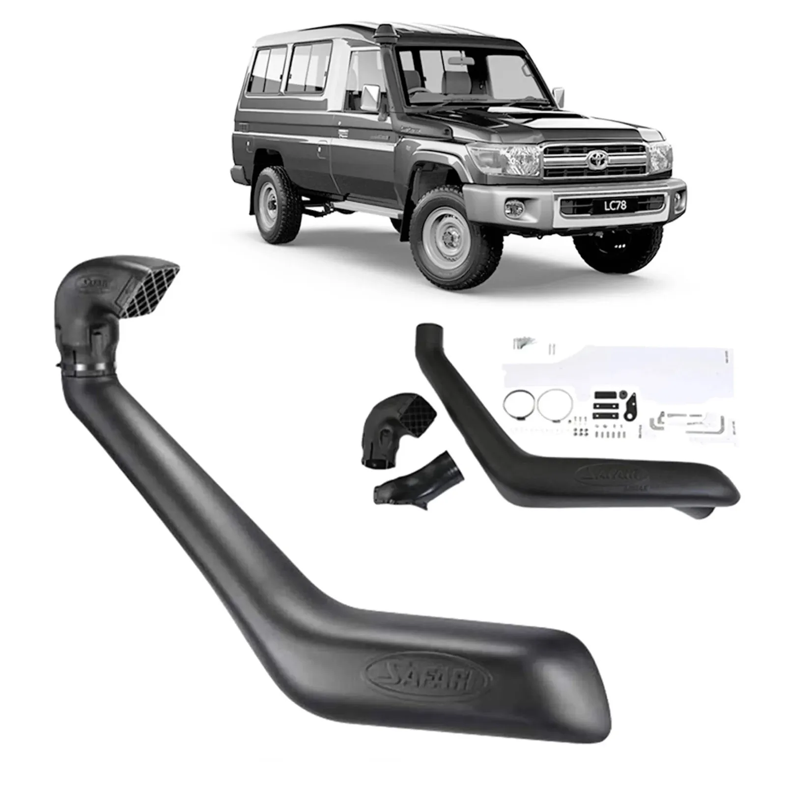 Safari V-SPEC snorkel, LandCruiser 70 V8 2007 to 2023